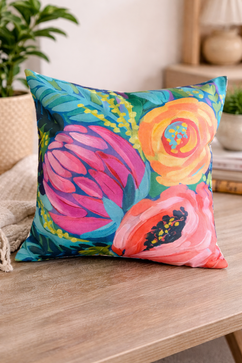 Funda Cojín Estampada floral multicolor 45x45 cms