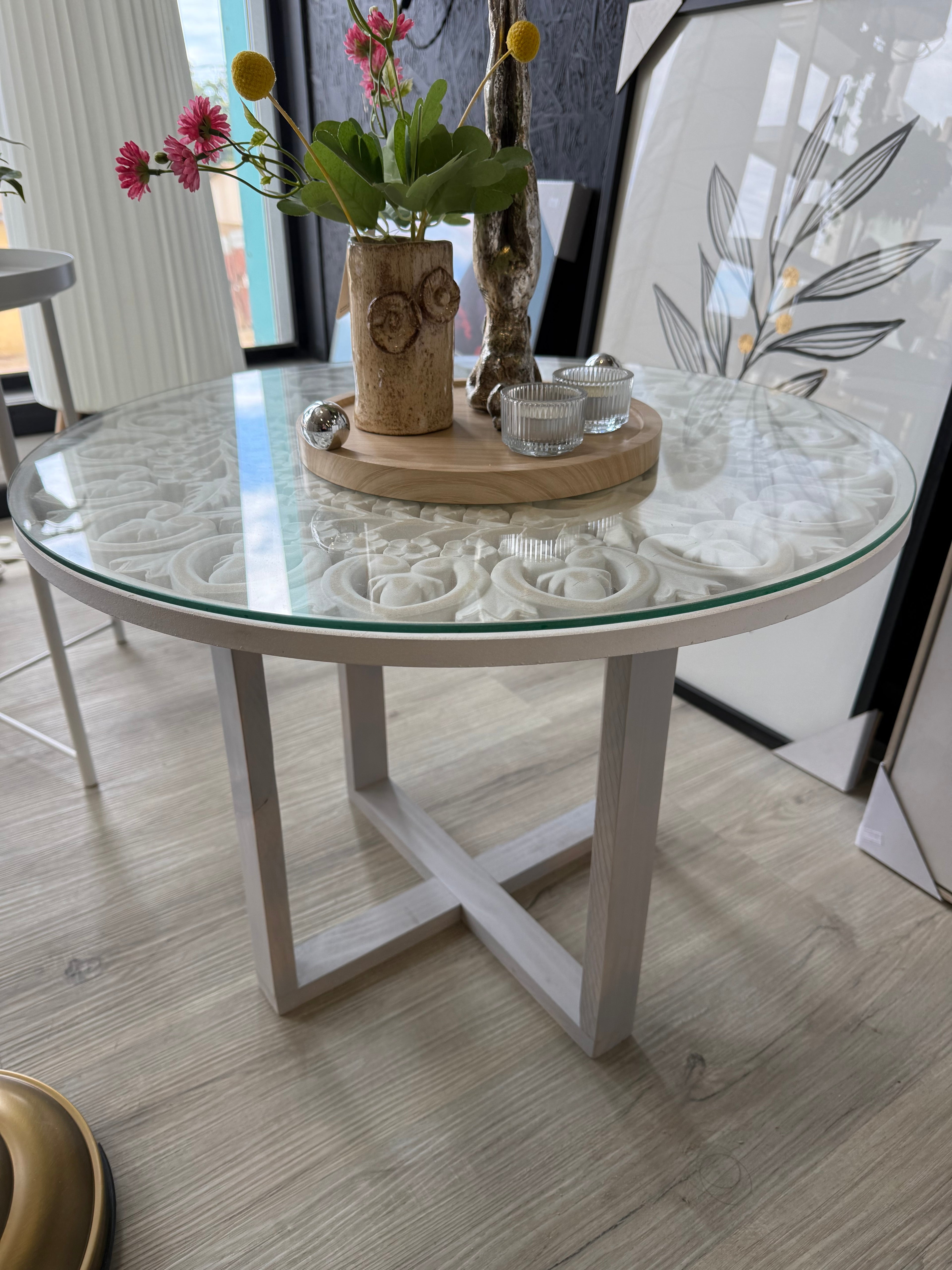 Mesa de centro "Caracola" (Base gris)