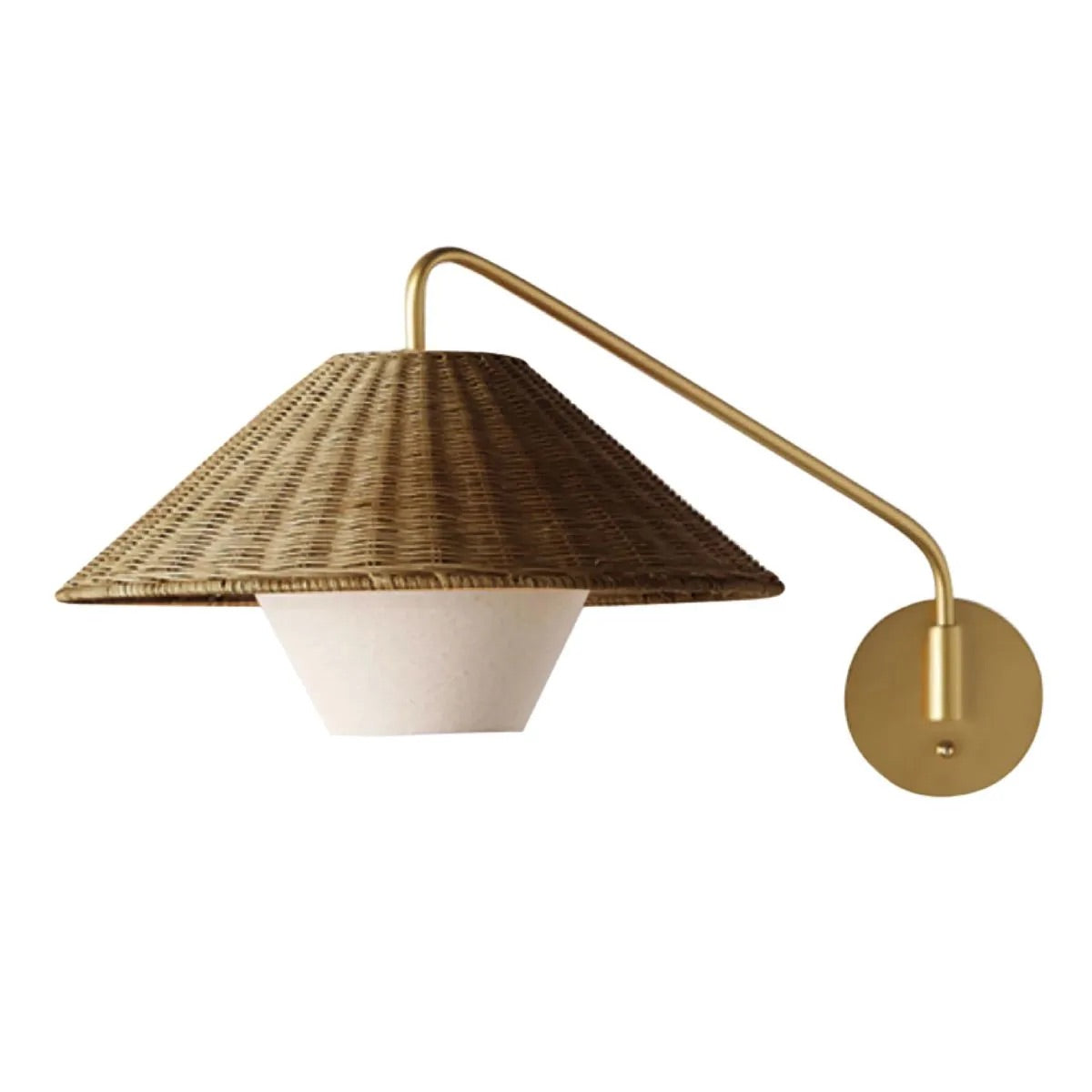 Aplique  1 Luz Leaf Coffee
