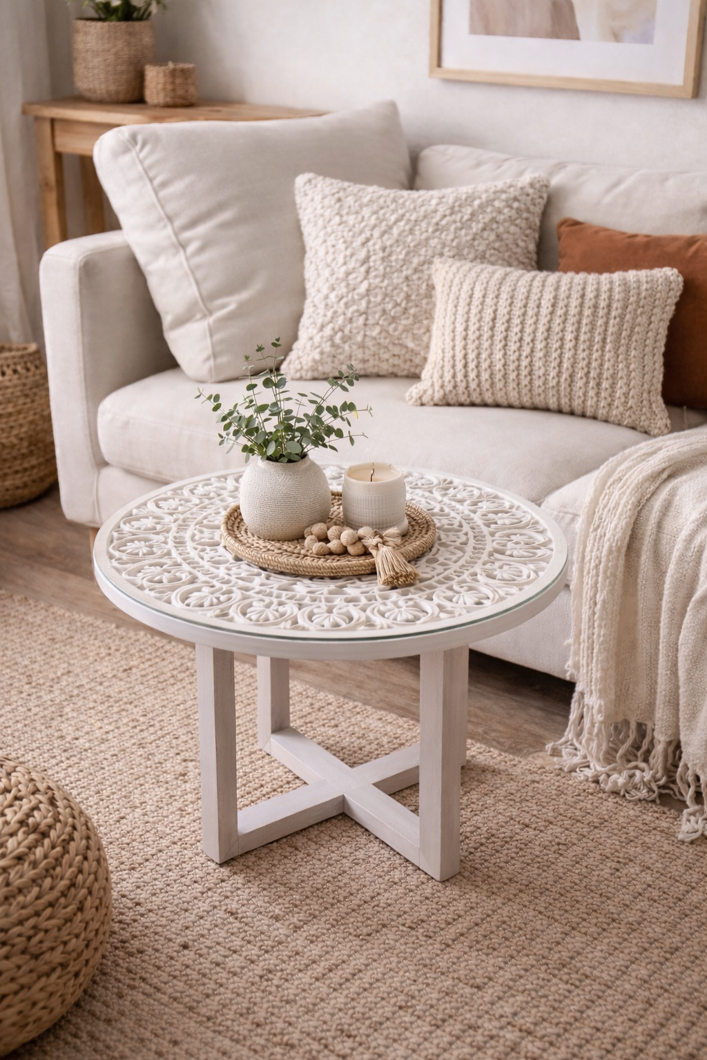 Mesa de centro "Caracola" (Base gris)