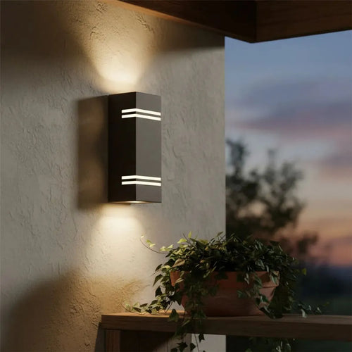 Aplique Exterior Bika Bidireccional Negro