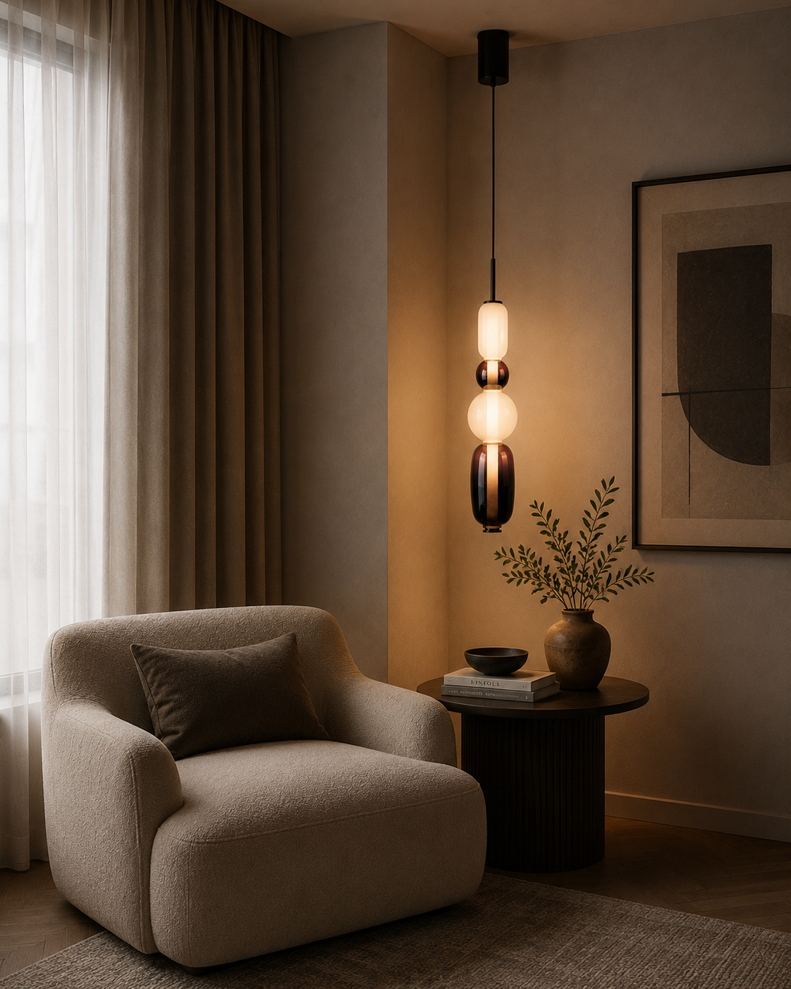 Lampara Colgante Pebbles Led