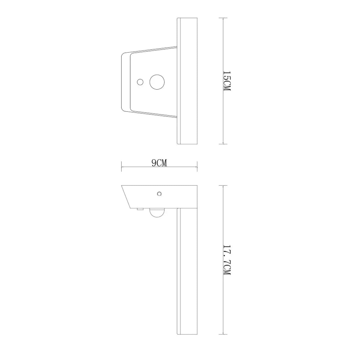 Aplique Solar Xentro 5w con sensor Triple función