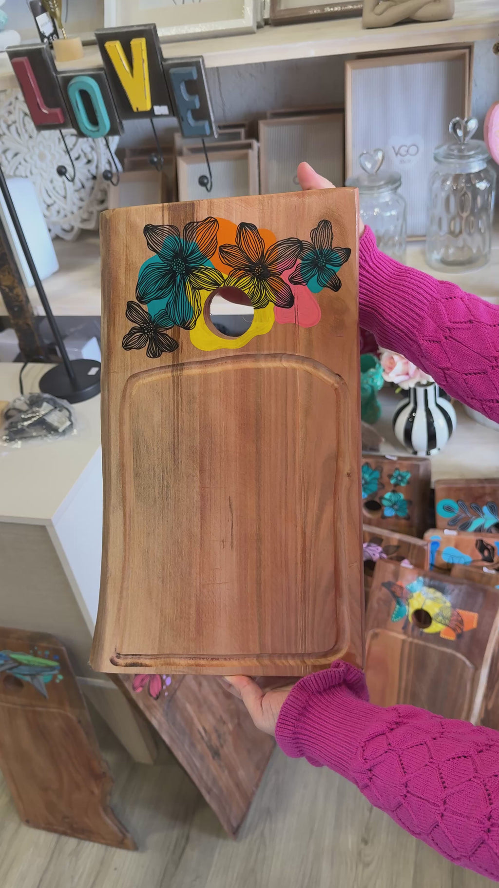 Tabla de Picar Pintada A Mano “Cod.9”