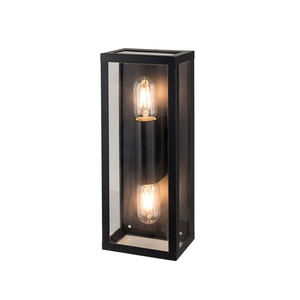 Aplique Exterior Varina Glass Bidireccional Negro